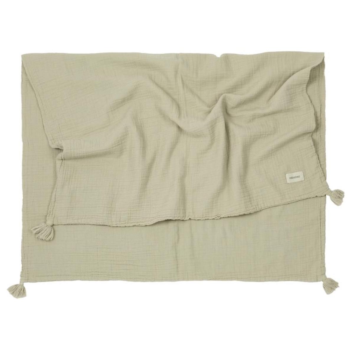 Decke 65x100cm WABI SABI Nobodinoz green matcha