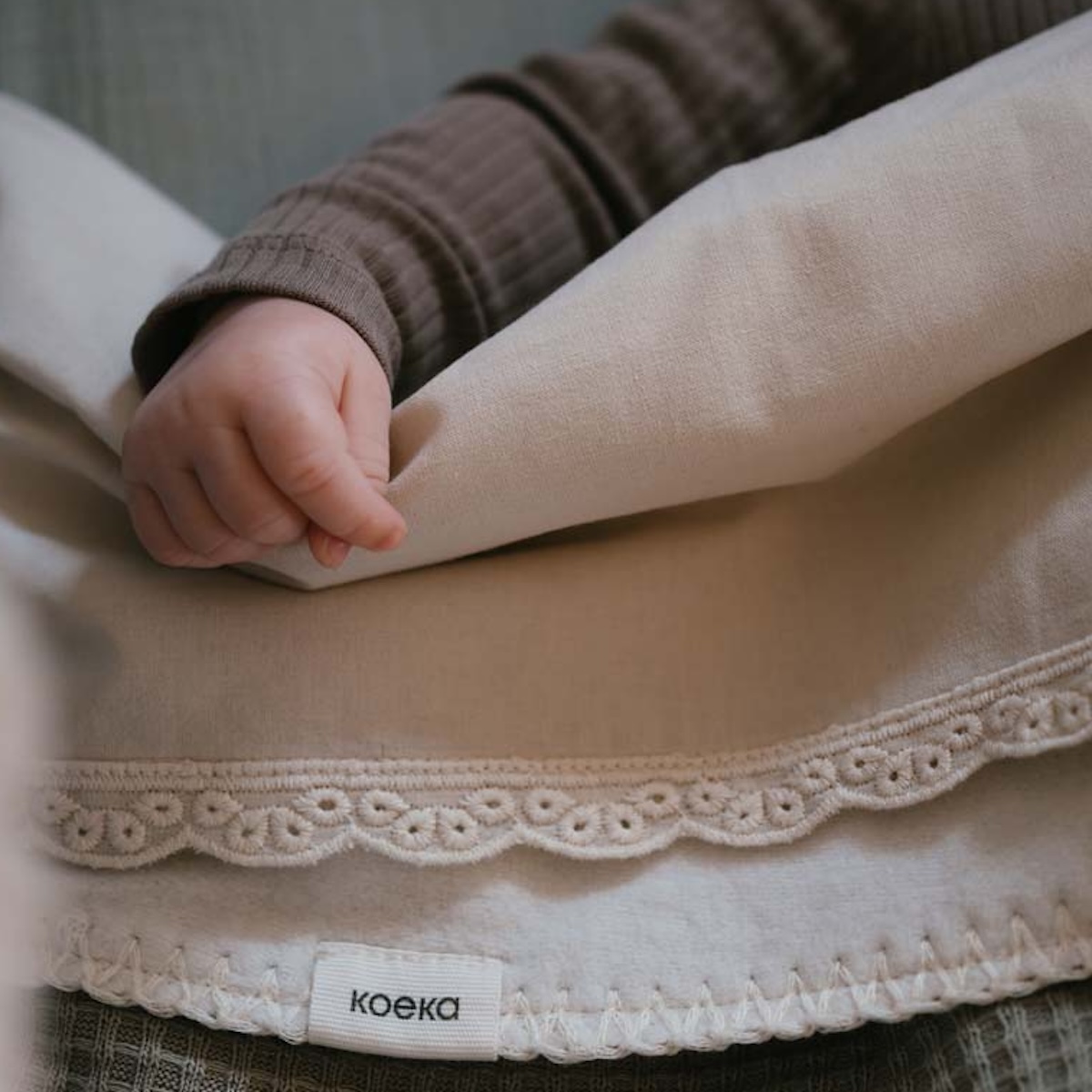 Decke Wiege Baumwolle Fleece Malaga Koeka weise