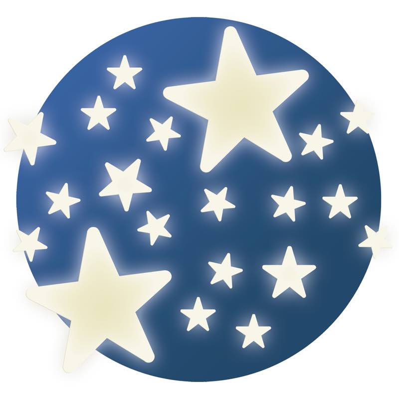 Dekor phosphoreszierend-65St. STERNE Djeco