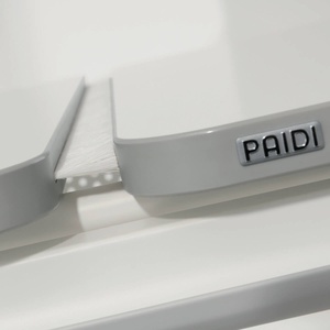 DIEGO GT Schreibtisch 130 x 70 cm, kreideweiße Tischplatte, silberner Rahmen DIEGO Schreibtische Paidi Silber / Weiß