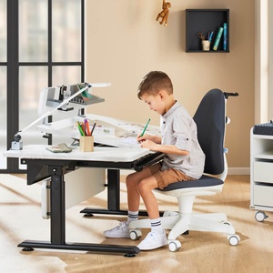 DIEGO GT Schreibtisch 130x70cm, Tischplatte Kreideweiß, Gestell Schwarz DIEGO Schreibtische Paidi Schwarz Weiß