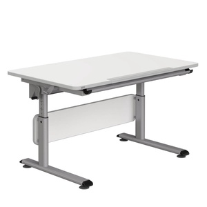 DIEGO Schreibtisch 120 x 70 cm, kreideweiße Tischplatte, silberner Rahmen DIEGO Schreibtische Paidi Silber / Weiß