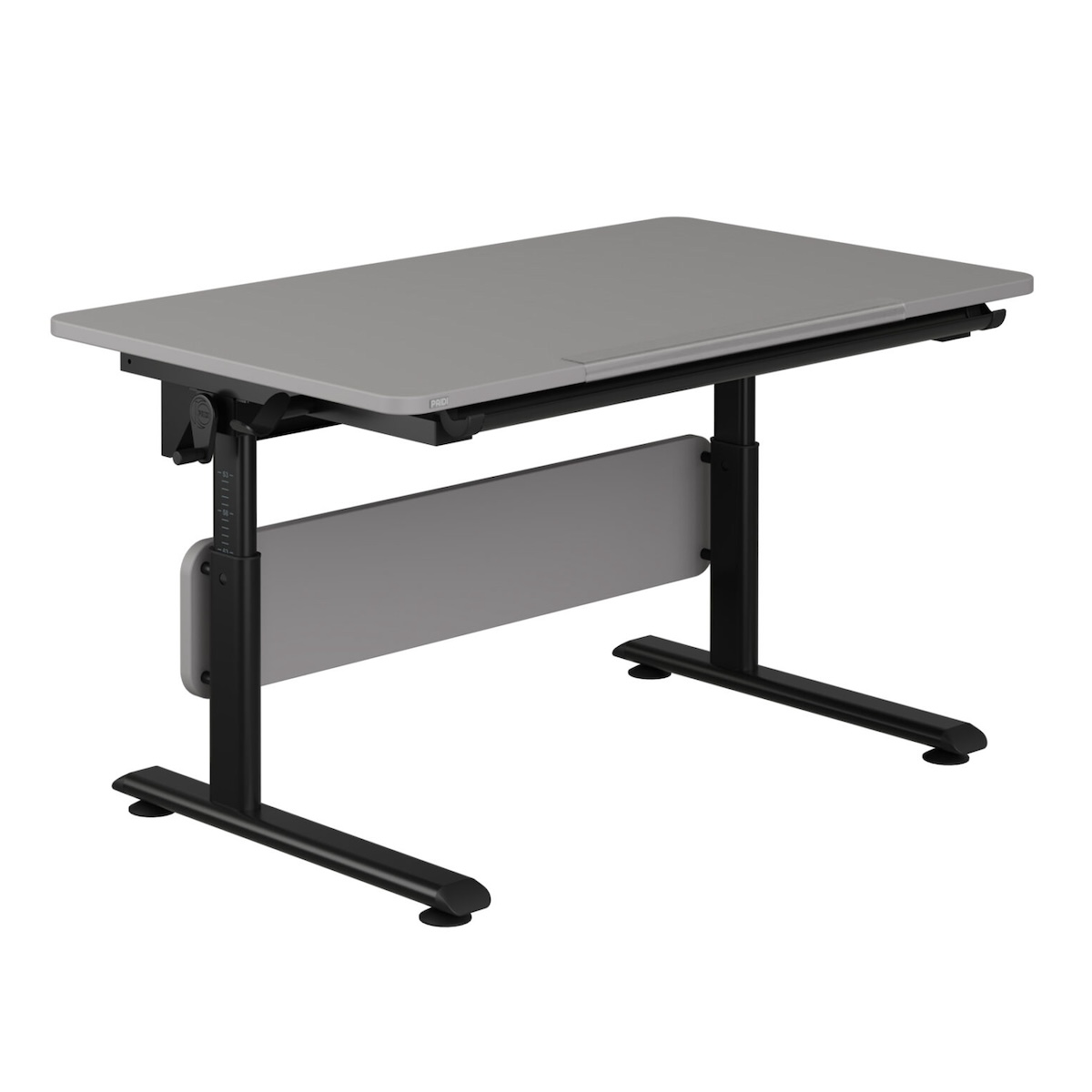 DIEGO Schreibtisch 120 x 70 cm, schiefergraue Tischplatte, schwarzer Rahmen DIEGO Schreibtische Paidi Schwarz / Weiß