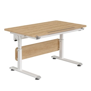 DIEGO Schreibtisch 120 x 70 cm, Tischplatte Eiche-Nebraska-NB, Gestell Weiß DIEGO Schreibtische Paidi Weiß / Eiche Nebraska