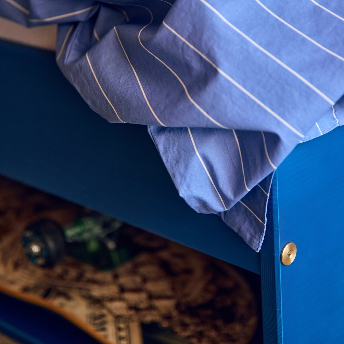 Doppelbett mit Regal 120x200cm GROW Flexa Saphire Blue