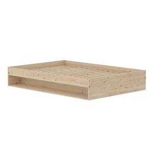 Doppelbett mit Regal 140x200cm GROW Flexa pine