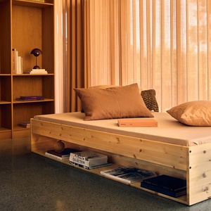 Doppelbett mit Regal 140x200cm GROW Flexa pine