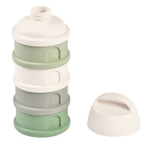 Dosierbox 4 Fächer Beaba Baumwolle weiß Salbei grün