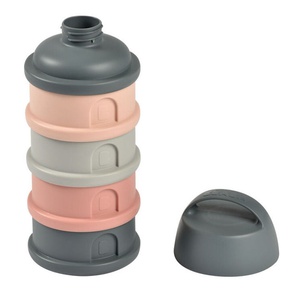 Dosierbox 4 Fächer Beaba Mineral grau rosa