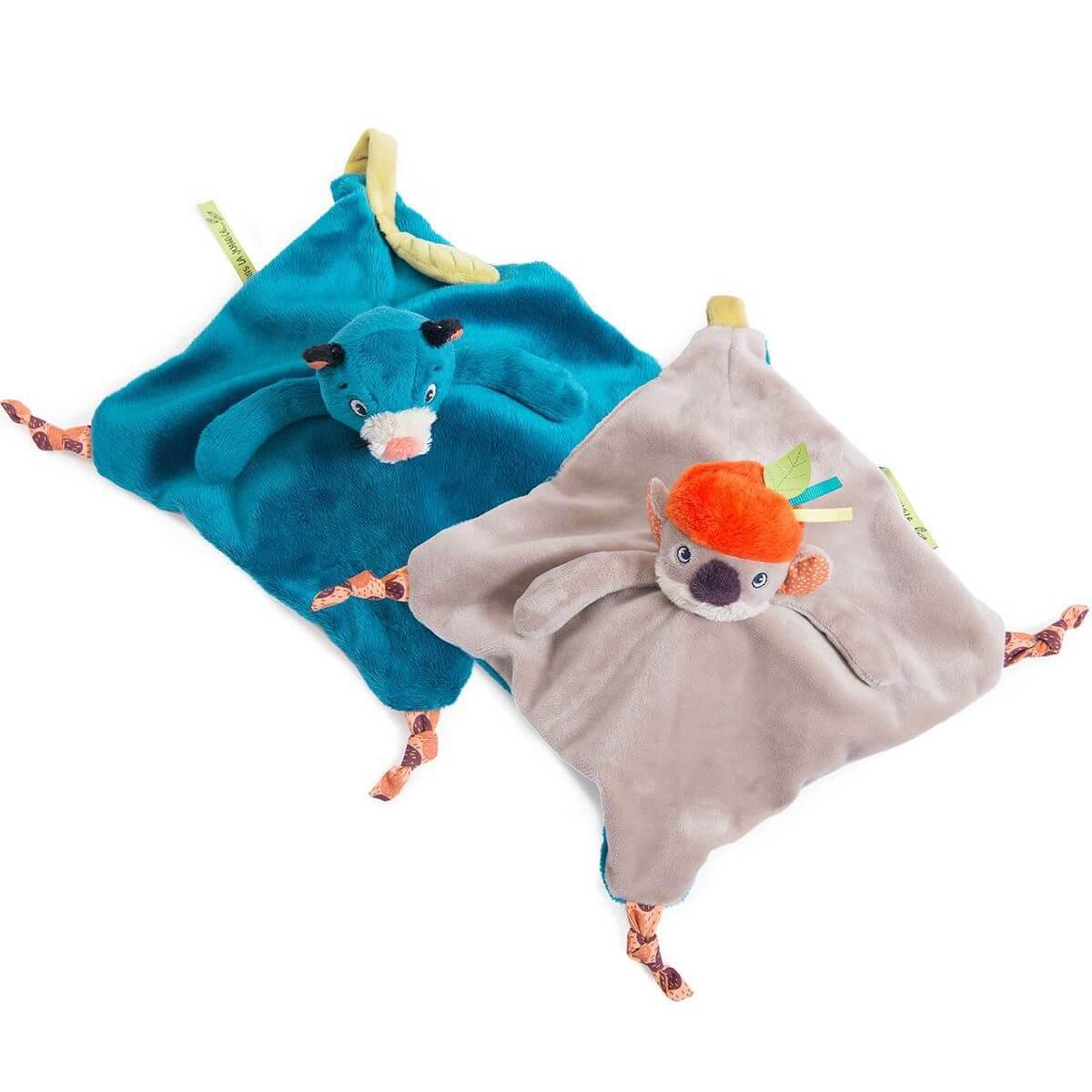 Doudou cache-cache koala et panthère Dans la jungle