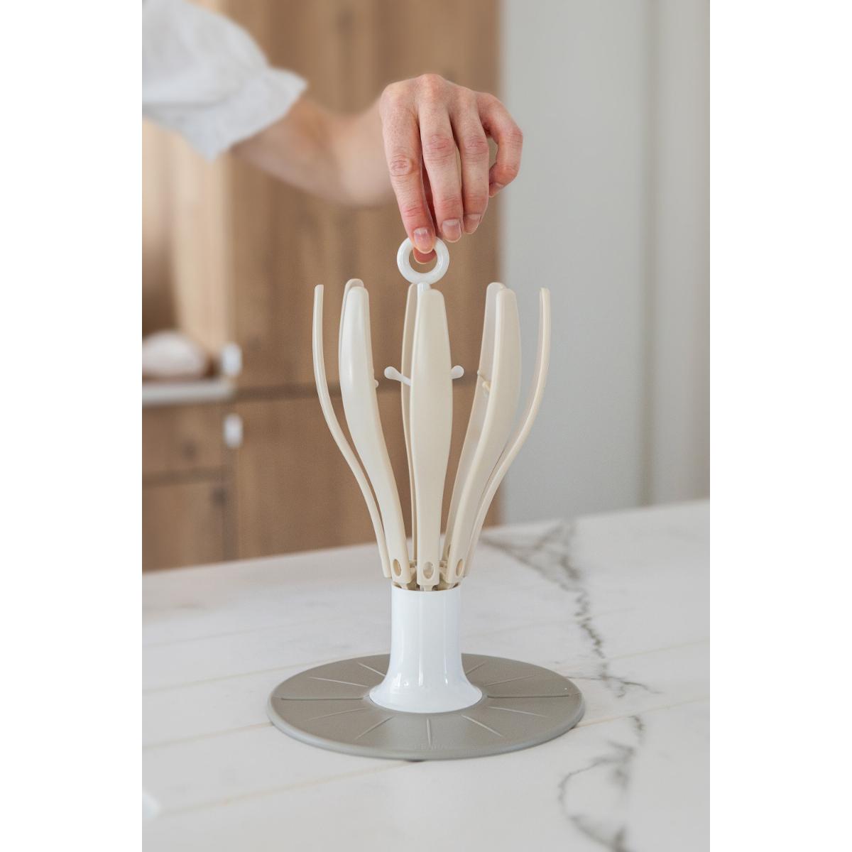 Egoutte Biberons pliable FLOWER Beaba argile