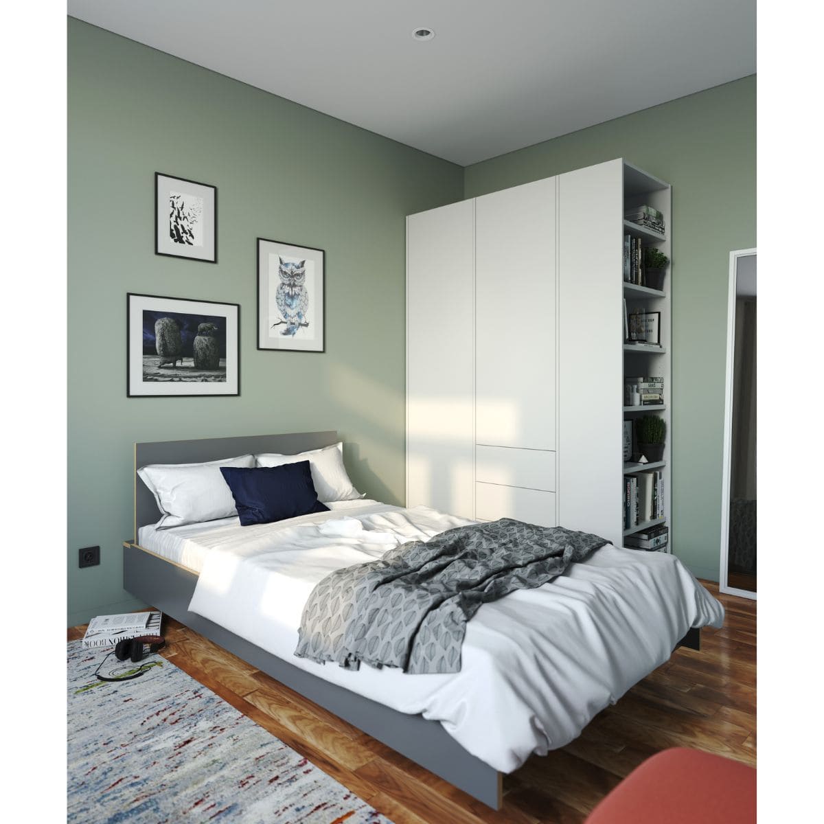 Einzelbett 90 CPL FLAI Müller Small Living anthrazit