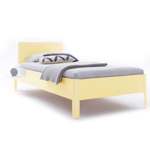 Einzelbett mit Kopfteil 120x200cm NAIT Müller Small Living Wachsgelb