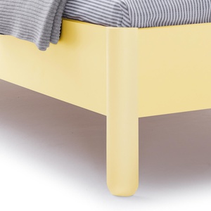 Einzelbett mit Kopfteil 120x200cm NAIT Müller Small Living Wachsgelb