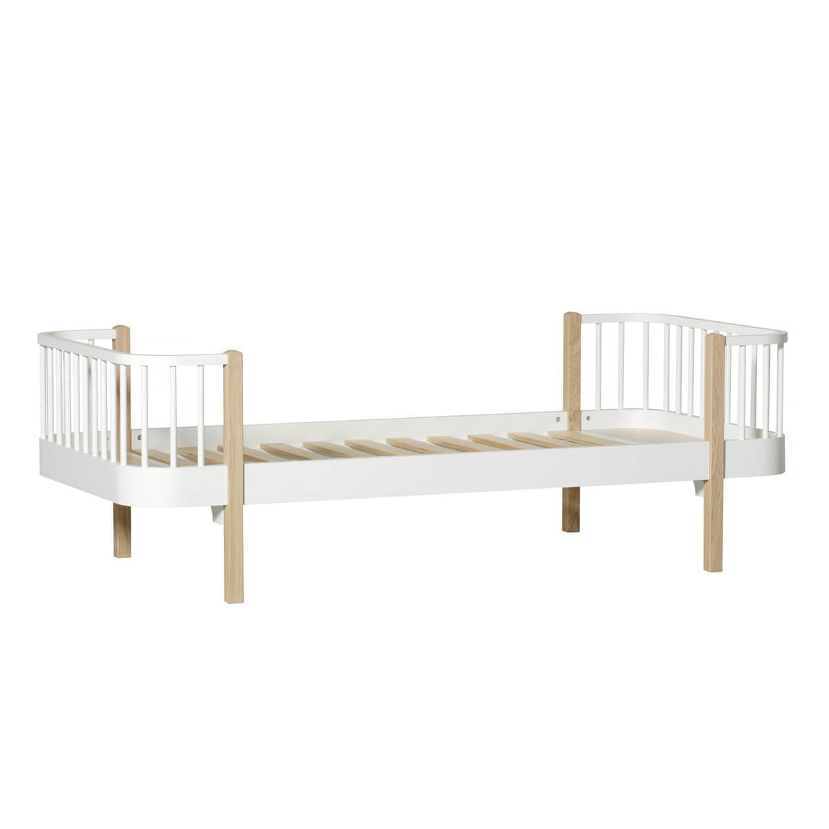 Einzelbett mitwachsend 90x200cm WOOD ORIGINAL Oliver Furniture weiß-Eiche