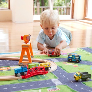Eisenbahn-Spielteppich Hape