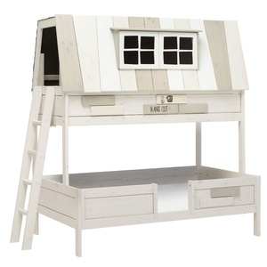 Etagenbett 140x200cm Außenleiter Lattenrost LUXE HANGOUT Lifetime whitewash