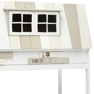 Etagenbett 140x200cm Außenleiter mit Deluxe Lattenrost HANGOUT Lifetime weiß