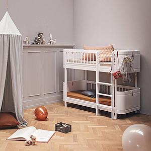 Etagenbett 68x162cm WOOD MINI+ Oliver Furniture Weiß