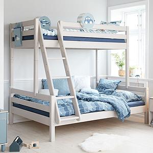 Etagenbett 90-140x200cm Schrägleiter CLASSIC Flexa grey washed