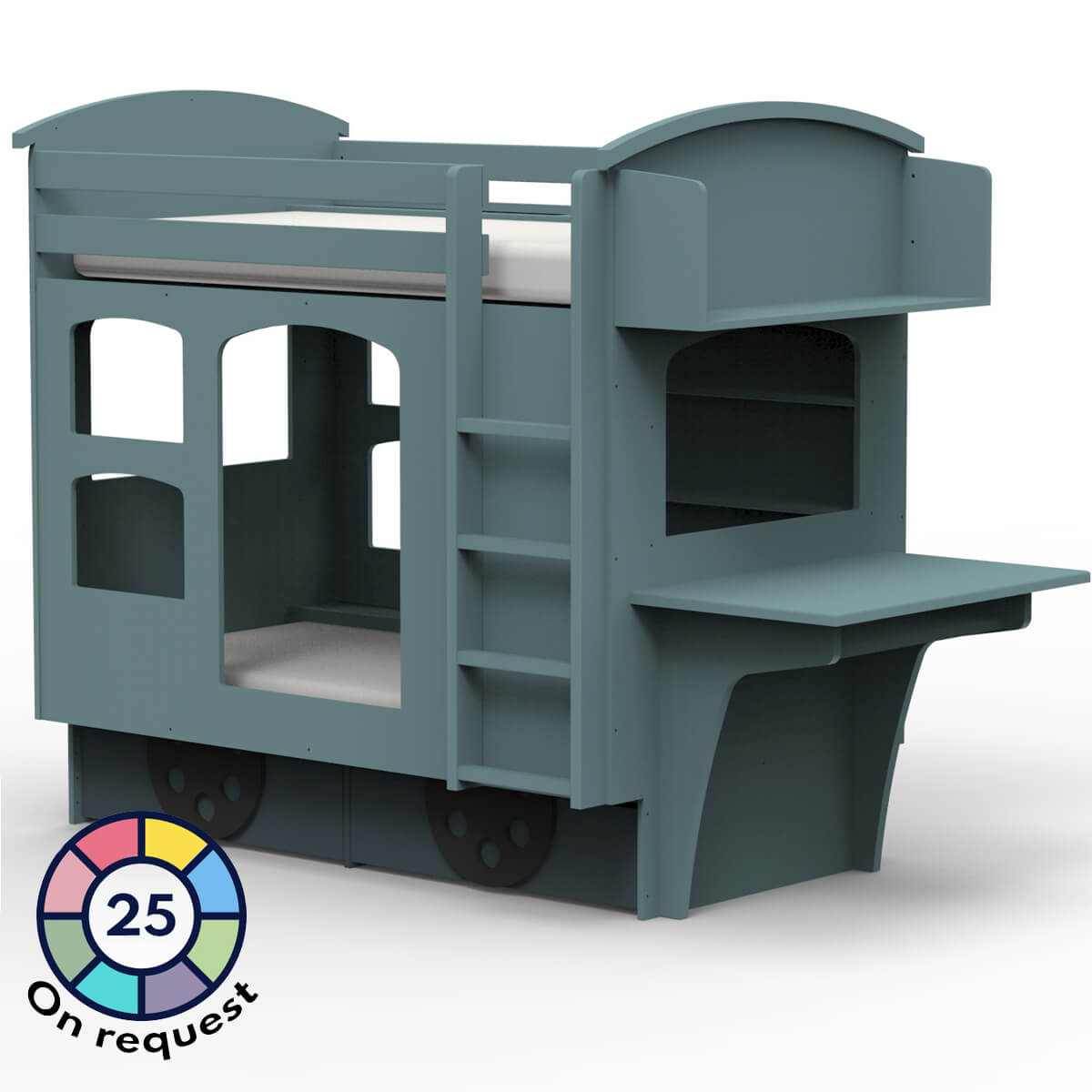 Etagenbett 90x190cm WAGON Mathy by Bols grau orange