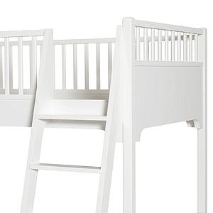 Etagenbett 90x200cm geneigte Leiter SEASIDE CLASSIC Oliver Furniture weiß