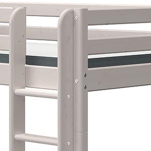 Etagenbett 90x200cm gerade Leiter CLASSIC grey washed