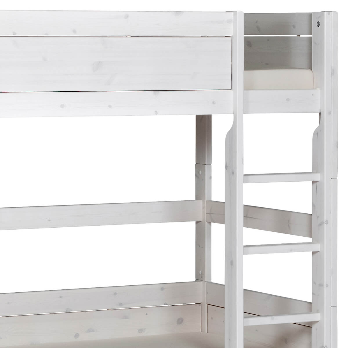 Etagenbett + gerade Leiter 90x200cm Lifetime whitewash
