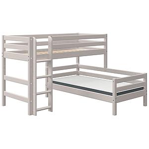 Etagenbett gestaffelt 90x200cm gerade Leiter CLASSIC Flexa grey washed
