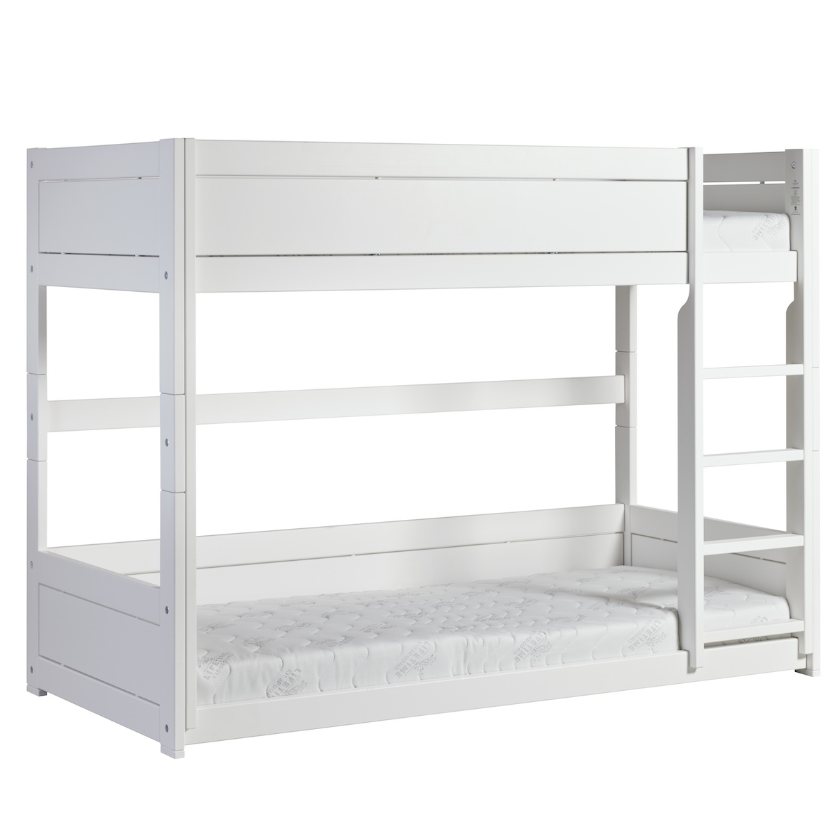 Etagenbett niedrige Leiter rechts LUX Lifetime white