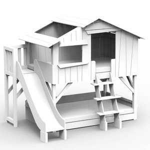 Etagenbett Rutsche Plattform 90x190cm CABANE Mathy by Bols weiß