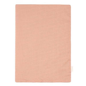 Extraweiche Decke für Neugeborene STORIES Limitierte Auflage 70x100cm Nobodinoz blush lemon grid