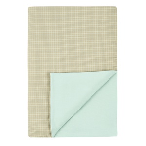 Extraweiche Decke für Neugeborene STORIES Limitierte Auflage 70x100cm Nobodinoz green grid