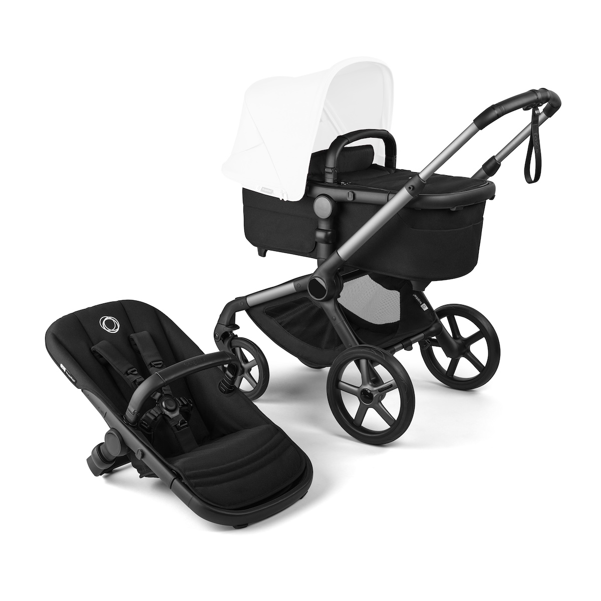 Fahrgestell Kinderwagen Bugaboo FOX5 Renew Graphite Heritage schwarz