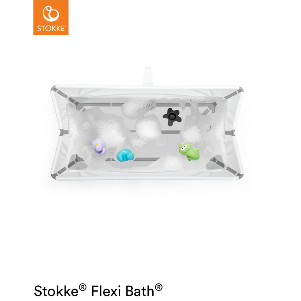 Faltbare Badewanne-Babysitz FLEXI BATH Stokke white