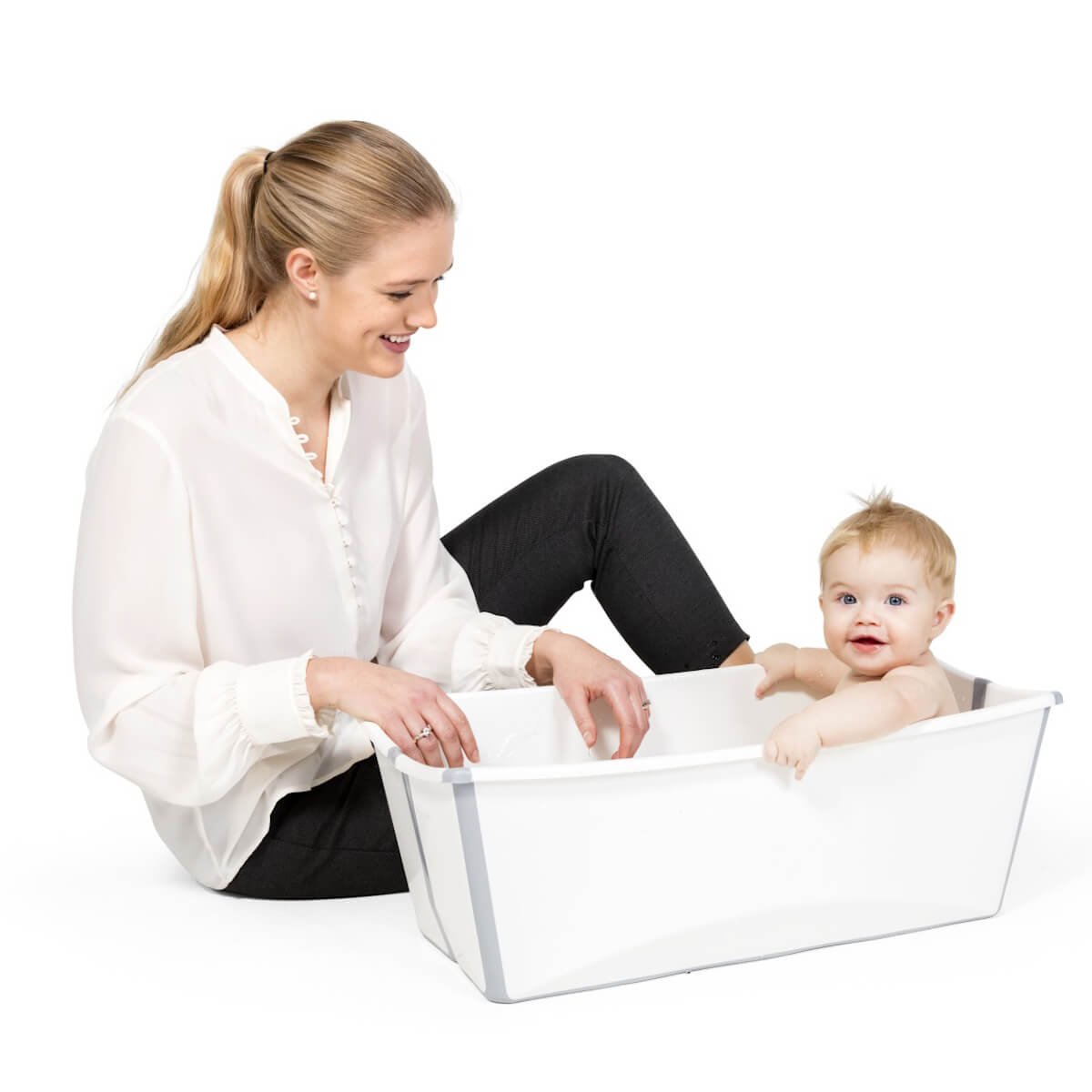 Faltbare Badewanne-Babysitz FLEXI BATH Stokke white