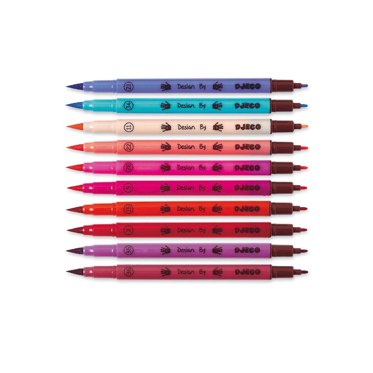 Feutres pinceaux sweet-par 10 LES COULEURS POUR LES GRANDS Djeco