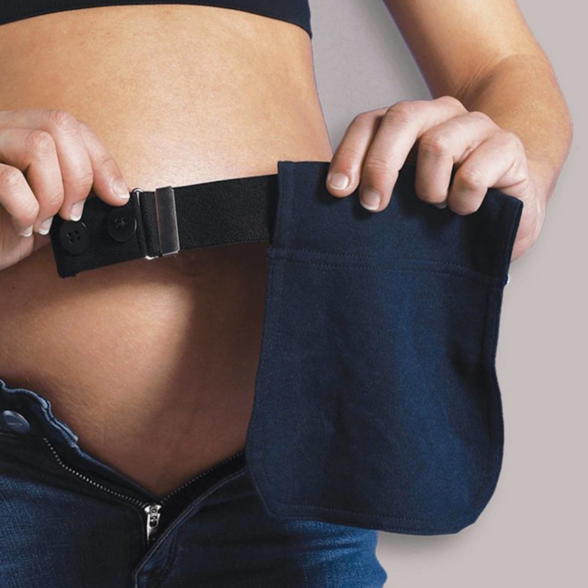 Flexibelt Erweiterung von Gürtel Uni Carriwell Schwarz Marine Weiß