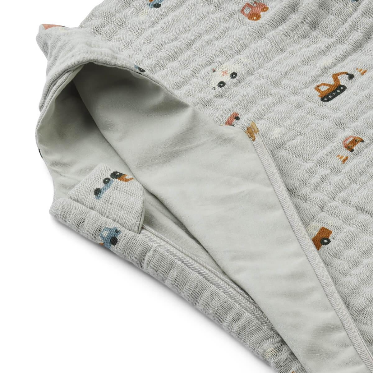 Flora sleeping bag 68/80 (6-12m) Liewood Vehicles Dove blue Drop 1/23