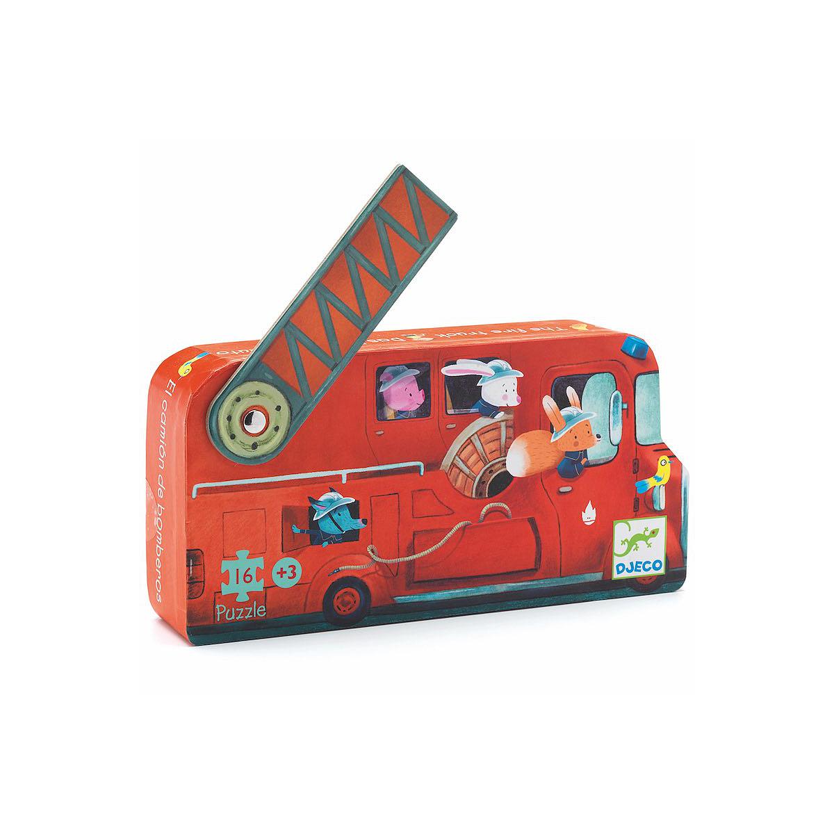 Formen Puzzle 16Stk The fire truck Djeco