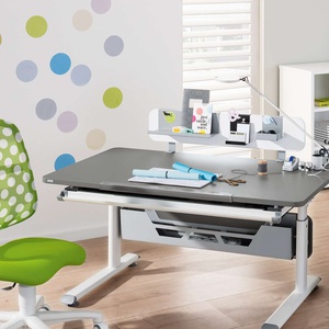 Funktionsbrett, kreideweiß, 3 Hängetabletts DIEGO Schreibtische Paidi Weiß