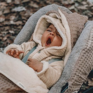 Fußsack Autositz 0+ 3/5 Punkte teddy Oslo Koeka caffe