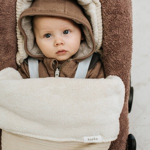 Fußsack für Autositz 0+ 3/5 Punkte teddy Vik Koeka sand
