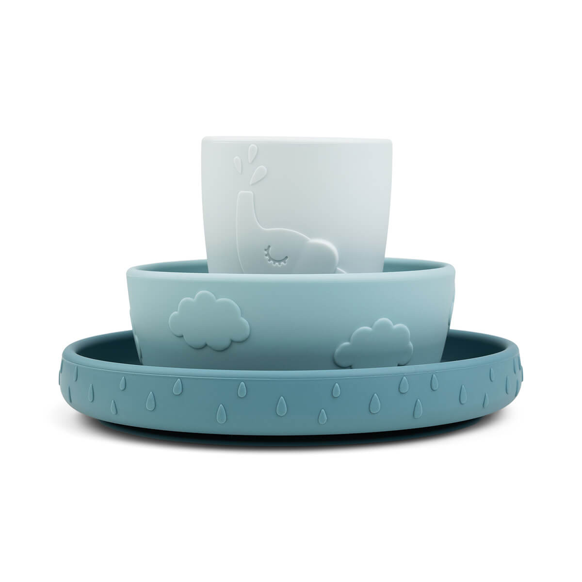 Geschirrset Stick & Stay Dear Friends Done by Deer blau