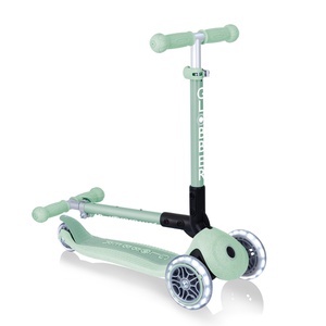 Globber Junior Roller Foldable Lights Eco Pistachio