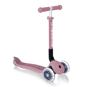 Globber Junior Scooter Foldable Lights Eco Berries