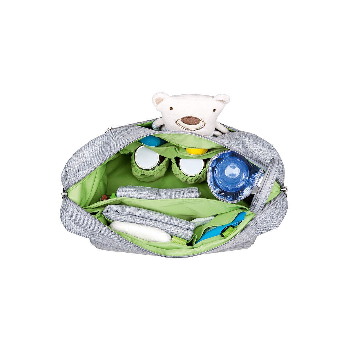 GREEN LABEL by Laessig Sac à langer small messenger noir mélange