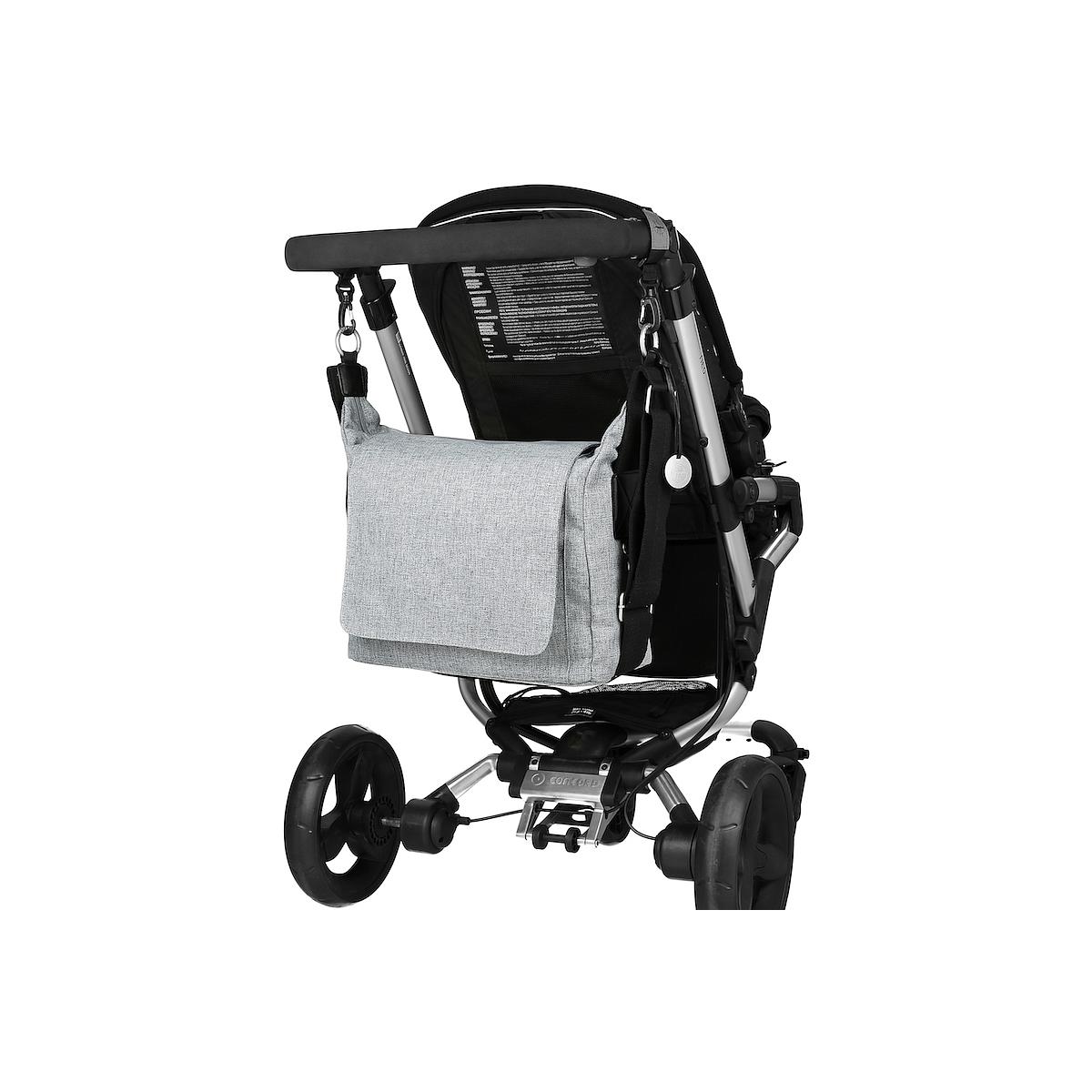 GREEN LABEL by Laessig Sac à langer small messenger noir mélange