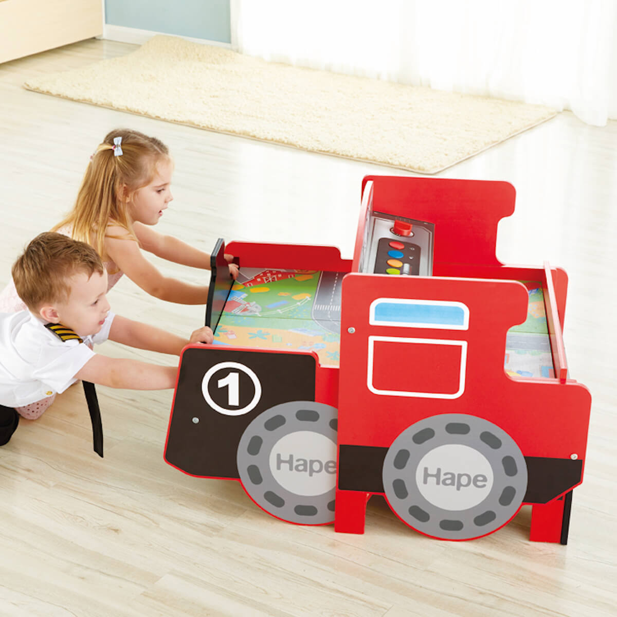 Große Eisenbahnstrecke mit Tisch LOCOMOTIVE Hape