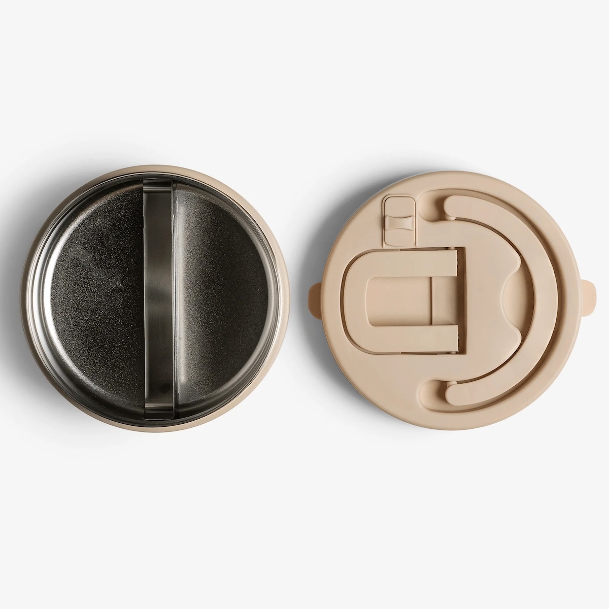 Großer Lebensmitteltopf 400ml Zitrone beige